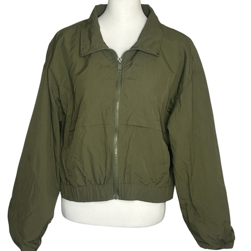 Ci Sono EUC Olive Green Women's lightweight bomber Jacket sz XL GORPCORE UTILITY